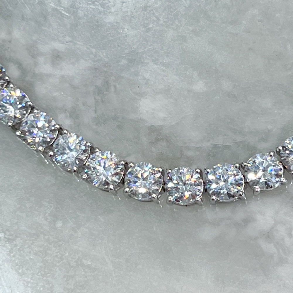 Swarovski Zirconia 7.25” Sterling Silver Tennis Bracelet by J Francis - Picture 5 of 15